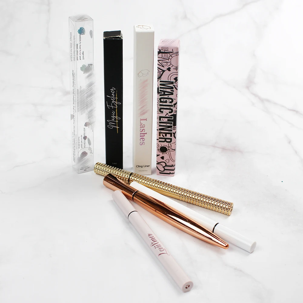 

Lashes Glue Pen Diamond Packaging Custom Logo Free Design Lash Case Kit Box Free Sample Eyelash