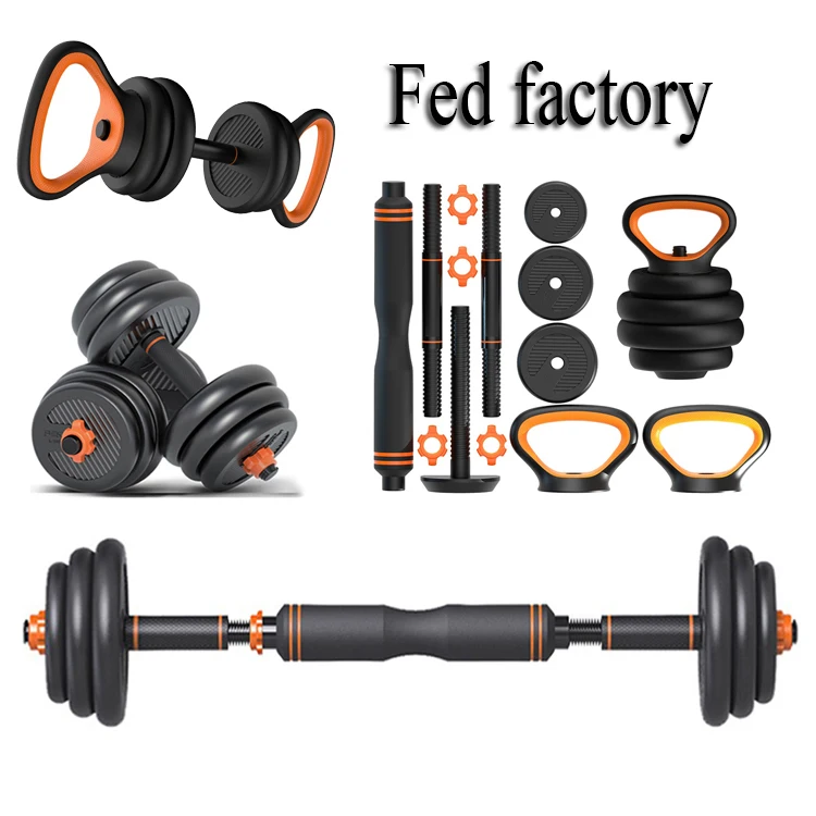 

FED Dumbbell Set 6-in-1 adjustable Multi functional Barbell Kettle bell dumbbell, Optional