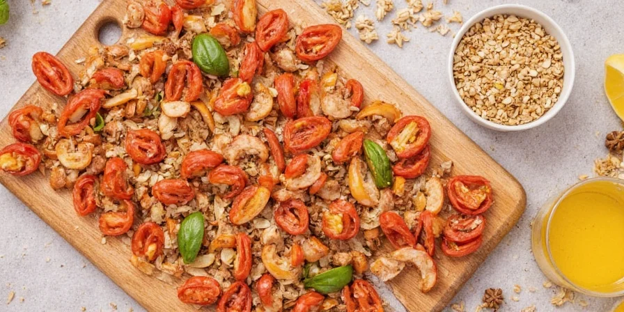 Side-by-side photo showing over-seasoned vs properly seasoned shawrma meat
