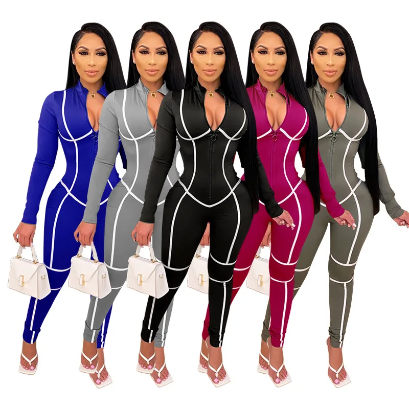 

Good Quality Women Fashion Clothing Long Sleeve Jumpsuit Women One Piece Jumpsuits bodysuits, Picture