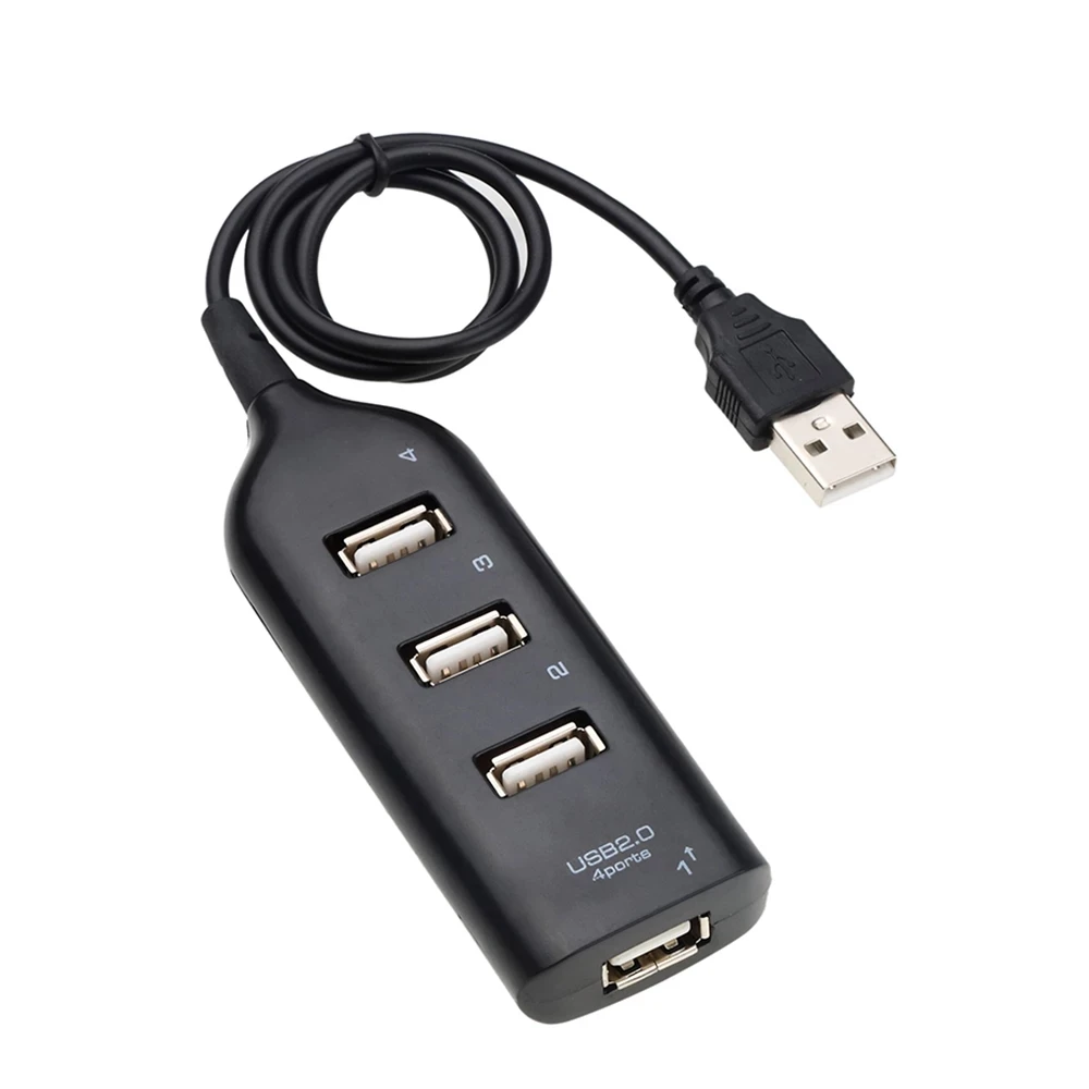 

HOT Hi-Speed Hub Adapter USB Hub Mini USB 2.0 4-Port Splitter For PC Laptop Notebook Receiver Computer Peripherals Accessories