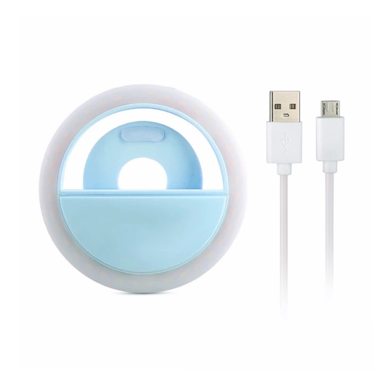 

Portable Rechargeable Mobile Phone Led Ring Live Beauty Filling Lamp Selfie Security Wireless Charging Fill Light for smartphone, Blue, white, pink