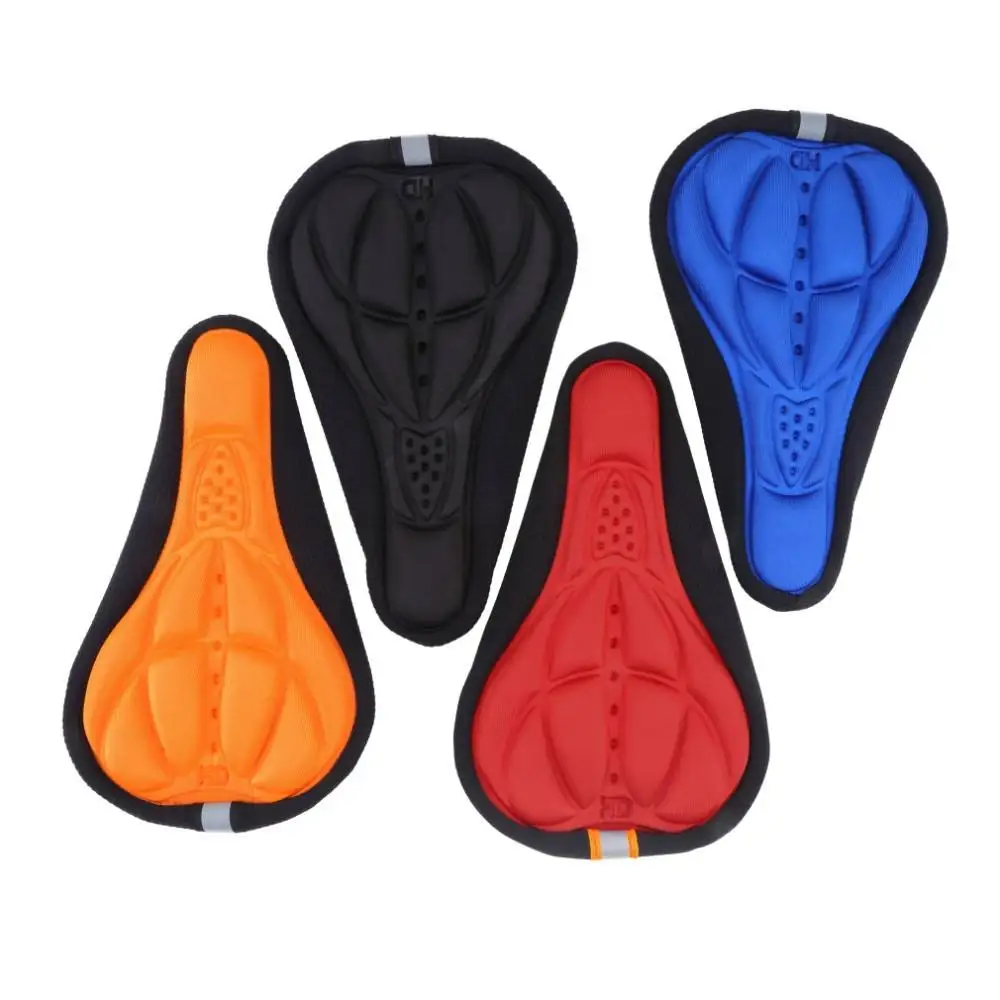 

Universal Silicone Gel Pad Soft Thick Bike Bicycle Saddle Cover Cycling Seat Cushion Sitting Protecter Bike Saddle Cover, Black red blue grey orange