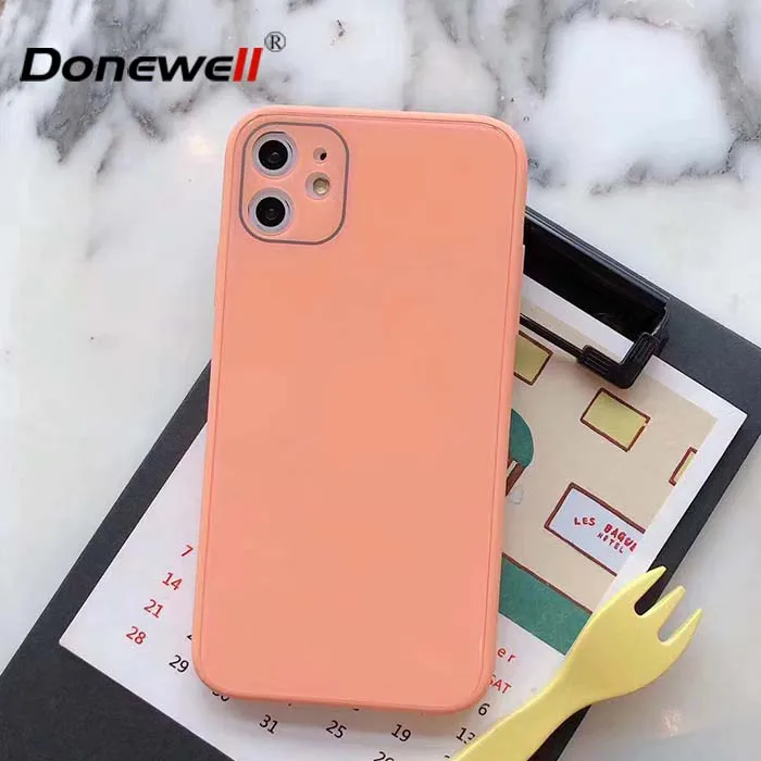

Tempered Glass Mobile Phone Protector Fashion Colorful Phone Cover For iPhone 11 Glass Case