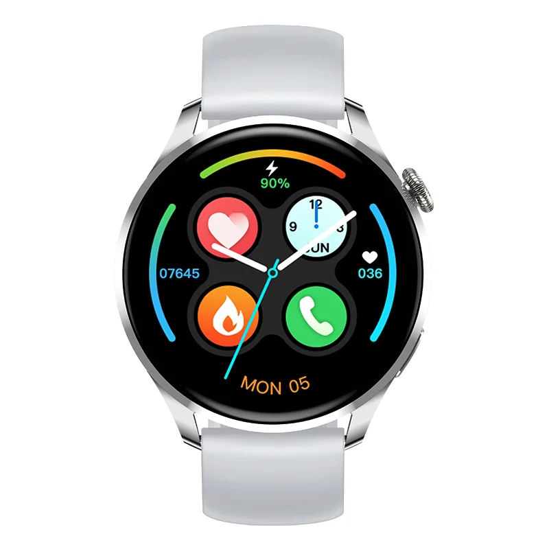 

2022 Amazon Newest HW66 Smart Watch AMOLED Display Smartwatch Low Power Consumption Watch Wearable Devices For Men and Women, Blue black sliver