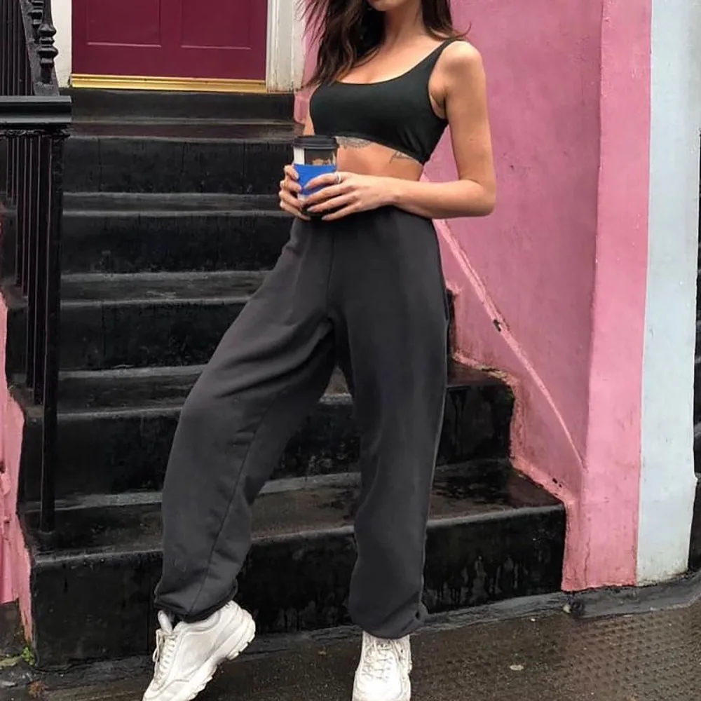 R10328S Women's autumn new fleece casual pants