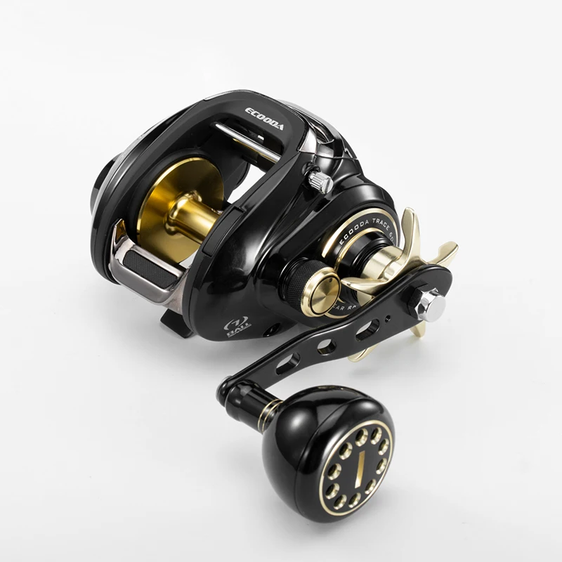 

ECOODA Memory Function Baitcasting Fishing Reel 12kg Drag Power Saltwater Fishing Reel 5.9:1 Fishing Casting Reels, Black glolden