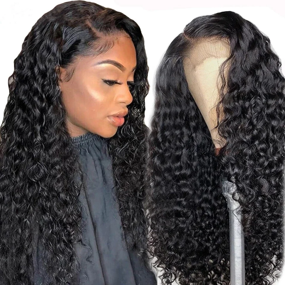 

Cheap Factory wholesale Hd Transparent Lace Front Wig Raw Brazilian Deep Wave Virgin Human Hair Lace Frontal Wig Vendor