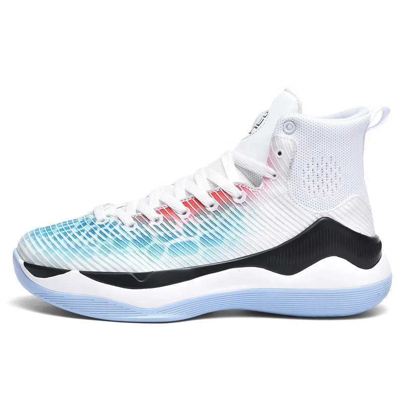 

2022 Sport running top quality basketball shoes men's fashion sneakers for men fly weave couple, White/red/blue