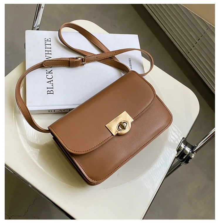 

2021 Retro Solid Color Female Bags Crossbody Sling Bag Trendy Women Bags Leather Ladies Handbags, As picture