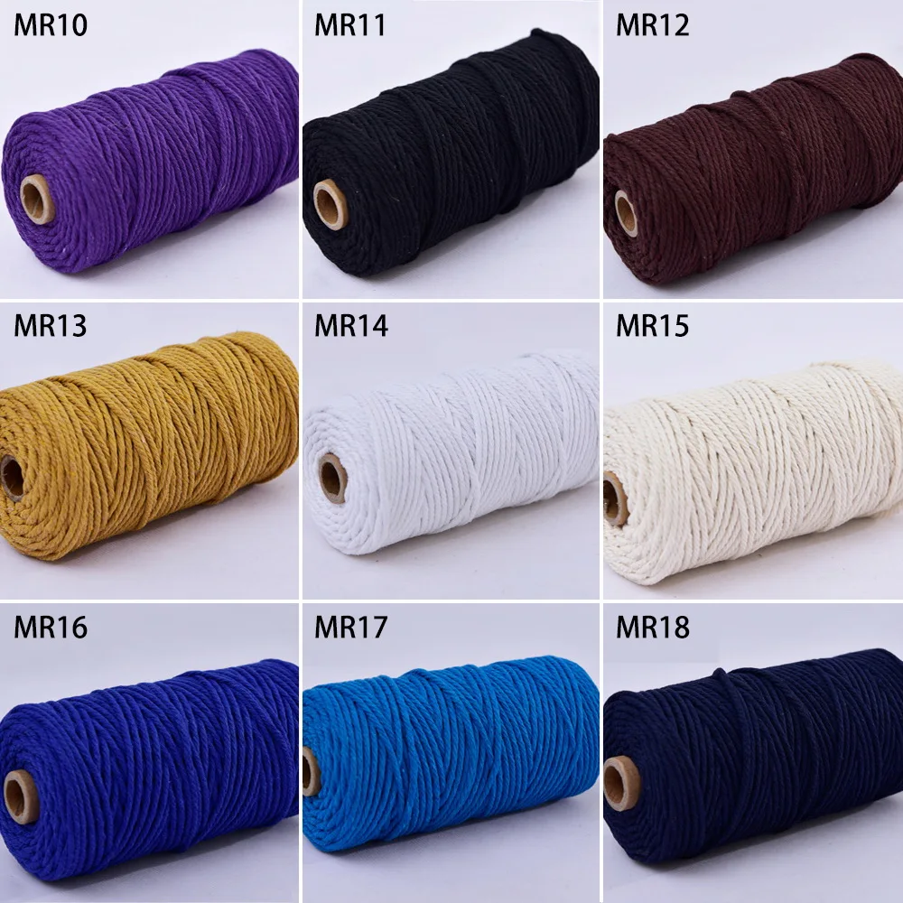 Baiyuheng Macrame Cord Size Chart 4mm Cotton Organic Macrame Cord 2 ...