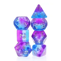

Factory direct wholesale high-end dice D4 - D20 custom transparent layer dice