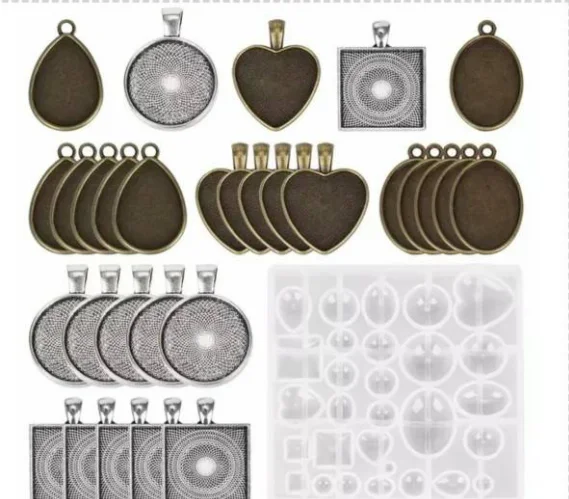 

2020 the latest gem pendant accessories mold with DIY, Custom color mold