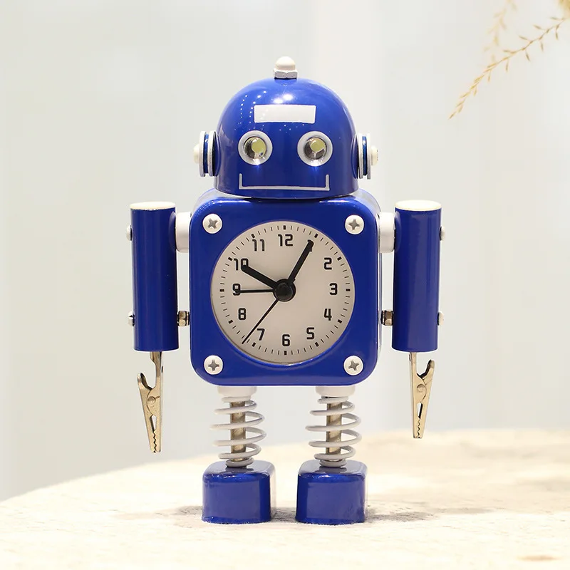 

Robot Alarm Clock for Children Sleep Trainer Blue Alarm Clock for Boys Girls Bedroom