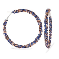 

Fancy jewelry statement big hoop earring colorful rhinestone circle earrings for women