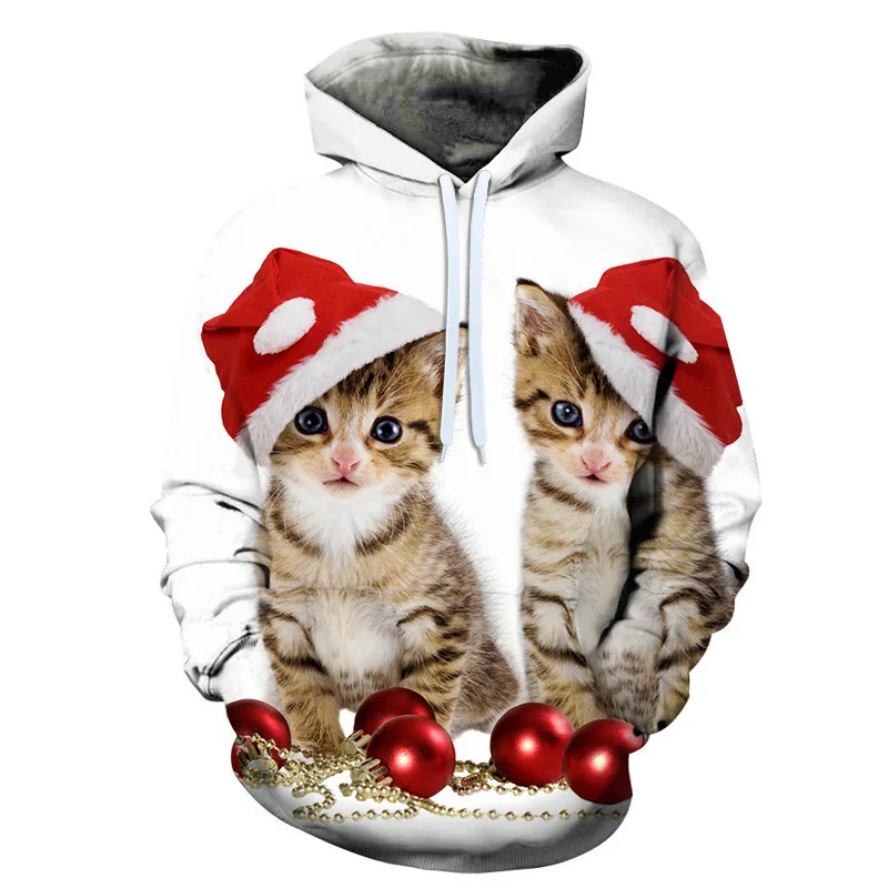 

Christmas Cat pattern 3D Sublimation Sweater