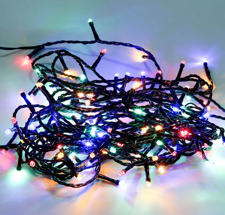 Amazon hot sell USA Micro button Led Outdoor Christmas 5m 50 LEDs String  Fairy Lights CR2032 Battery Led Lights Copper Wire