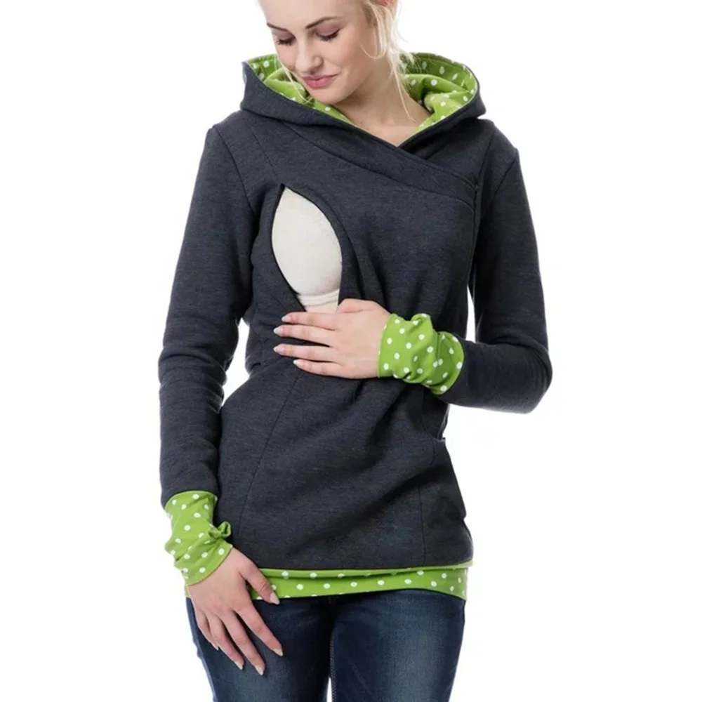 

Women's Maternity Sweater Clothes Nursing Sweatshirt Breastfeeding Hoodie with Pockets