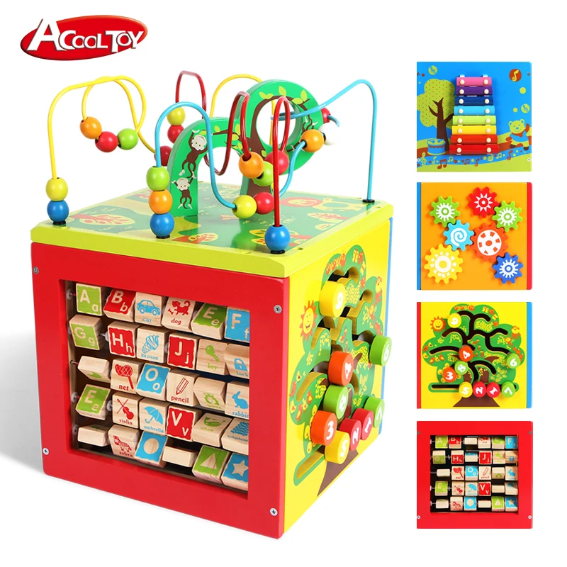 giant wooden activity cube