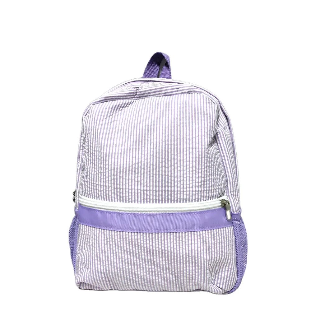 

Toddler Seersucker Backpacks Purple Navy Pink Kids Shoulder Bag Gift School Bag DOMIL106187