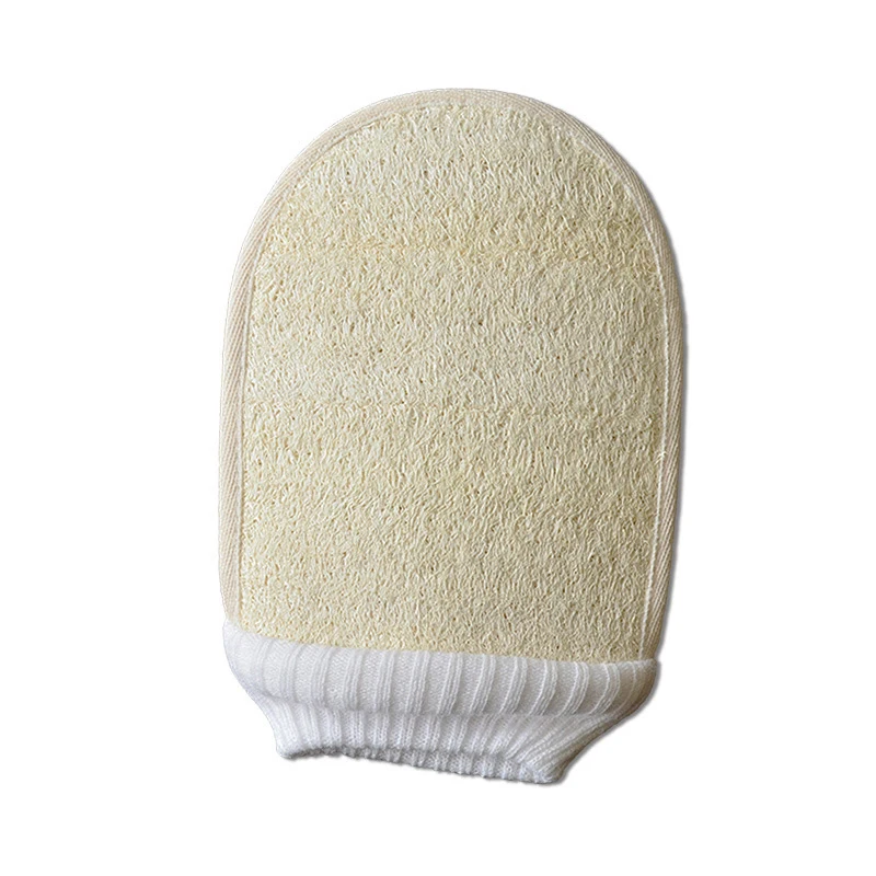 

Natural eco friendly exfoliation pad shower lufa gloves loofa loofah sponge scrub bath loofah glove, Customized color