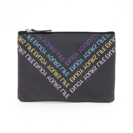 

Black Cosmetic Bag Canvas Zipper Small Canvas Cosmetic Bag With Logo