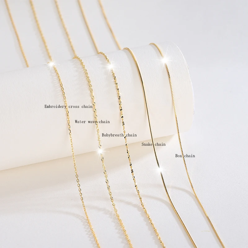 

925 Silver Chain Necklace New White Gold Neck Chain Designs Girls, Rhodium plated/gold plated/rose gold plated