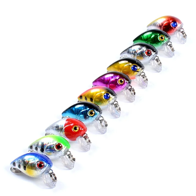 

30mm 3.1 g Hard ABS Plastic Crankbaits Fishing Lures for Bass and Pike, 10 colors