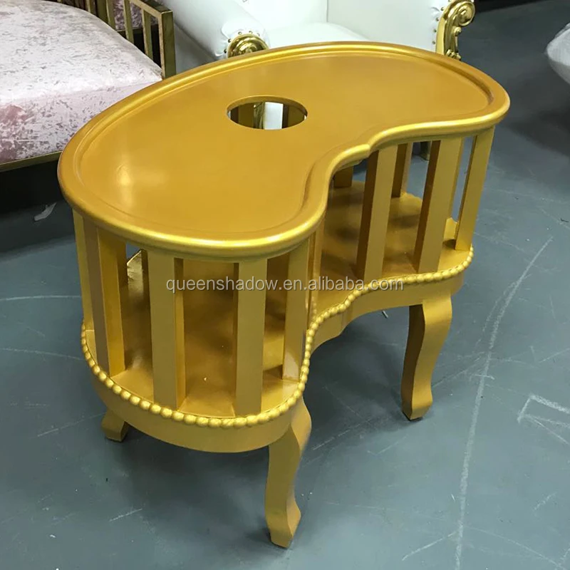 

used salon equipment gold table nails wiht vacuum princess pedicure nail table