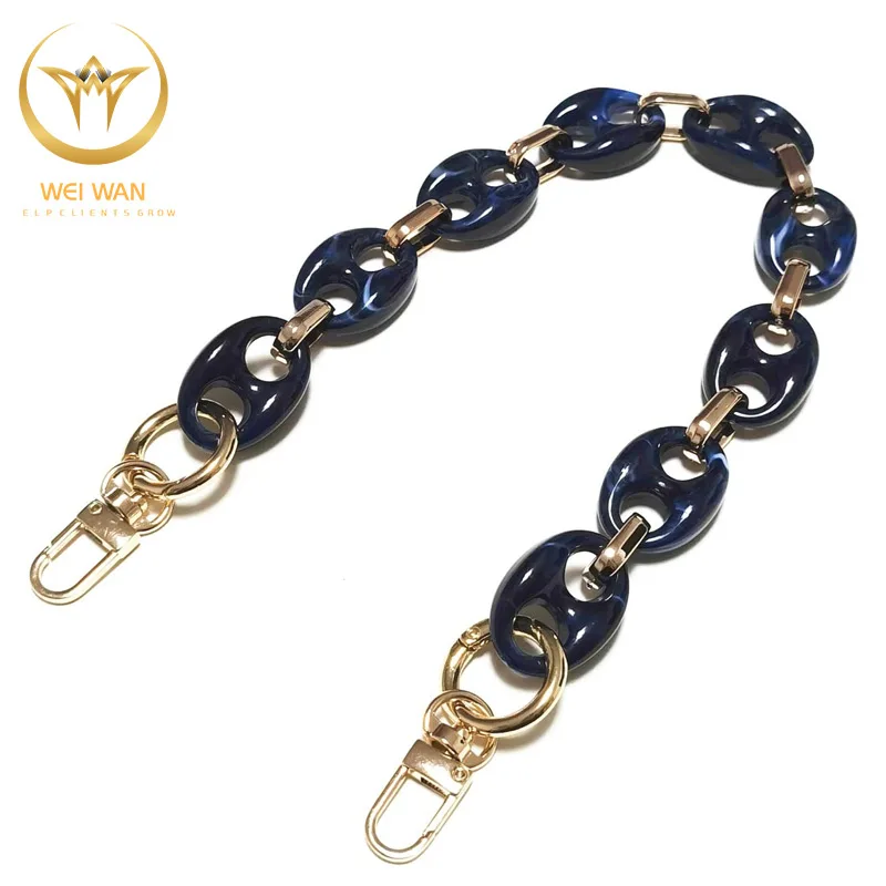 

DIY Acrylic Purse Chain Bag Chain Plastic Handbag Chain Strap Shoulder Cross Body Strap Purse Handles Bag Replacement Straps wit