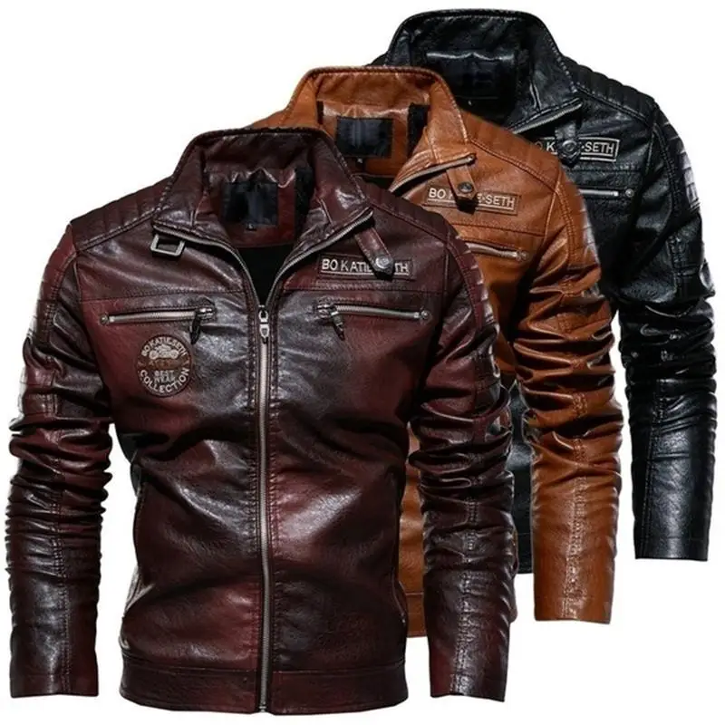 

Manufacturer wholesale New men's large size bomber jacket personalized motorcycle jacket S-5XL