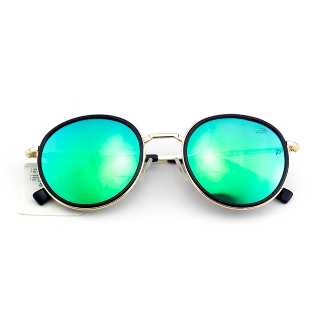 

Wholesale customized retro round frame metal sunglasses Fashion polarized modern design Unisex, As picture