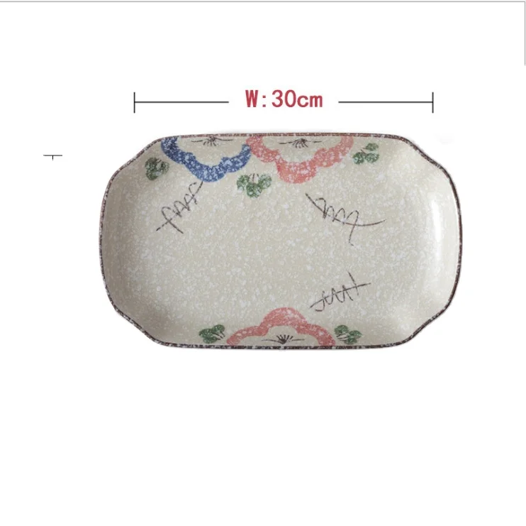 

Sell Well New Type  Snowflake Rectangular Cheap Luxury Ceramic Plates Dishes