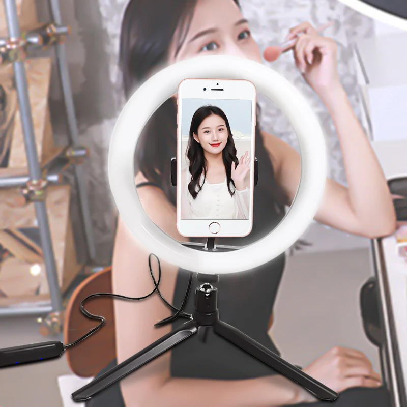 ZM new design Supplier wholesale10 inch ring light 3 light modes live Broadcast Video shooting makeup