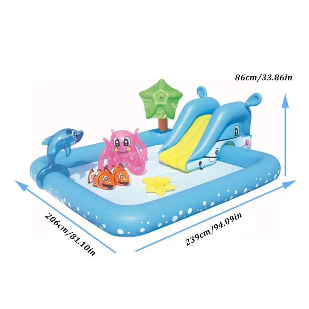 

Large Inflatable Play Center Water Toys Pad Inflatable Water Jet Pool Children Bathing Swimming Pool For Outdoor Courtyard