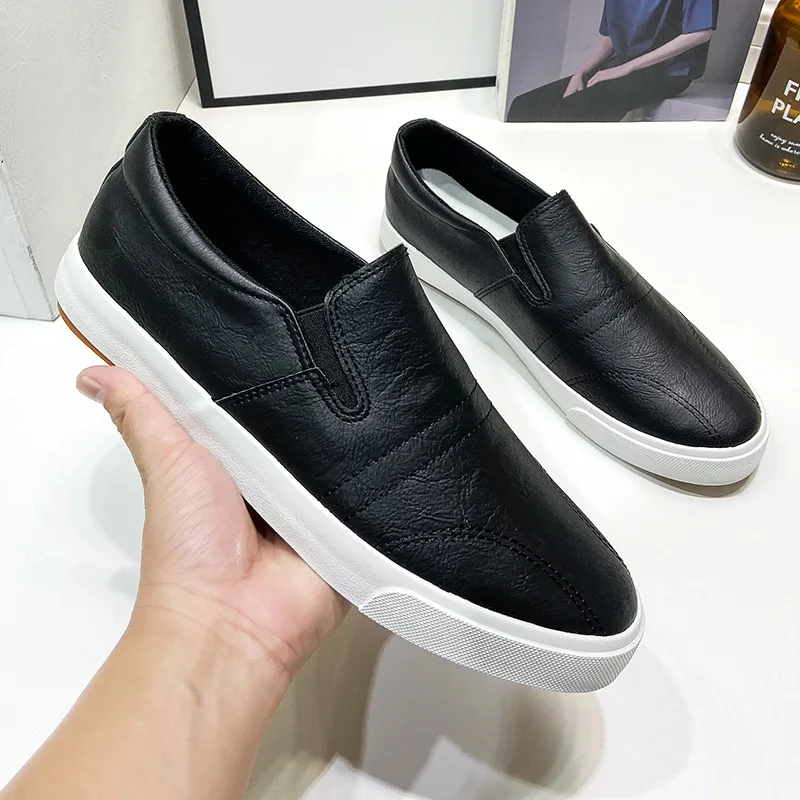 

Men's Shoes Pu Low-Top Board Pure Color Shoes Heel Loafers Stretch Cloth Casual Shoes Men Sneakers, Blue/yellow/brown