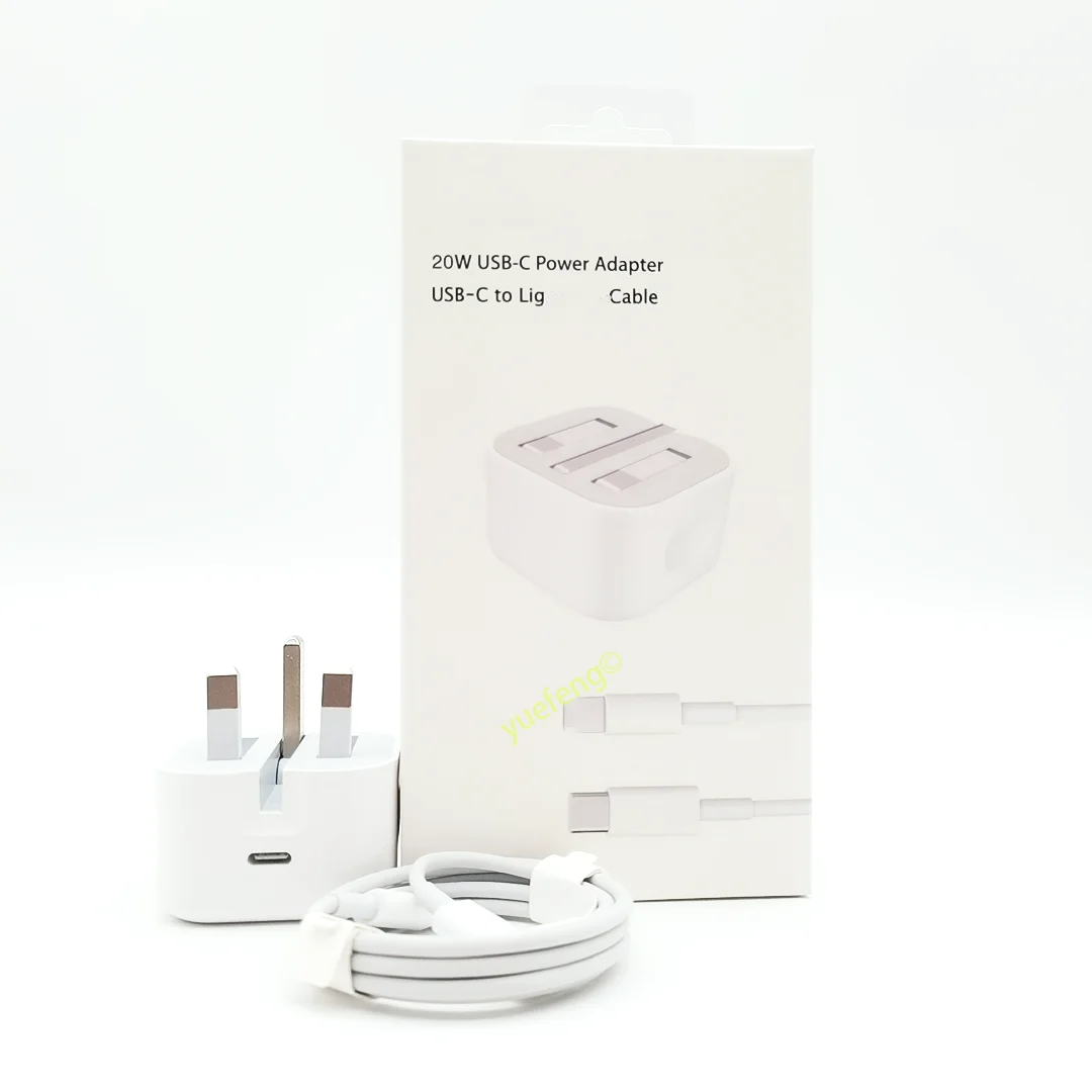 

20W 2 In 1 Charger And Cable For iPhone Charger Cable Fast Charging Original, White
