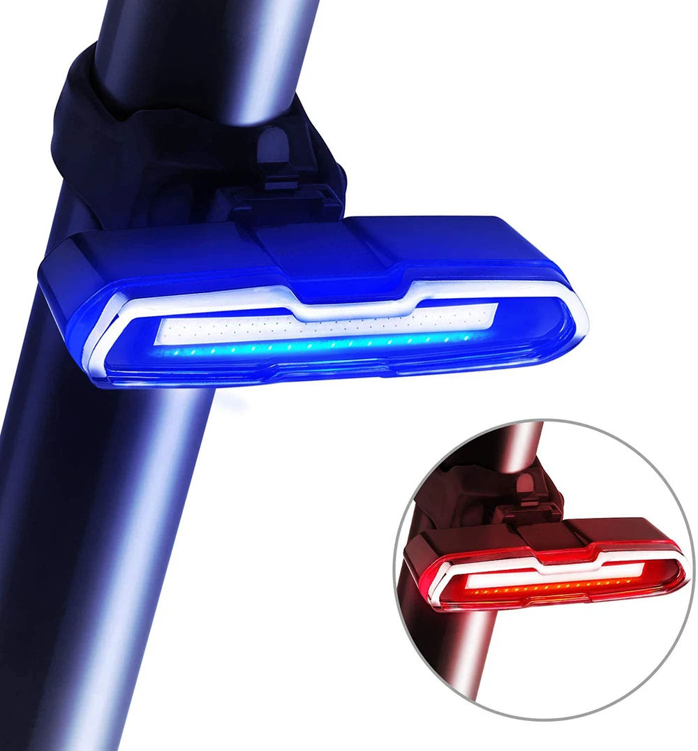 LED Bicycle Rear Light Waterproof Rechargeable Bike Seat Post Tail Light 