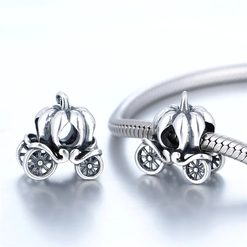 

YW Factory Style Halloween 925 Sterling Silver DIY Pumpkin Charms For Bracelet