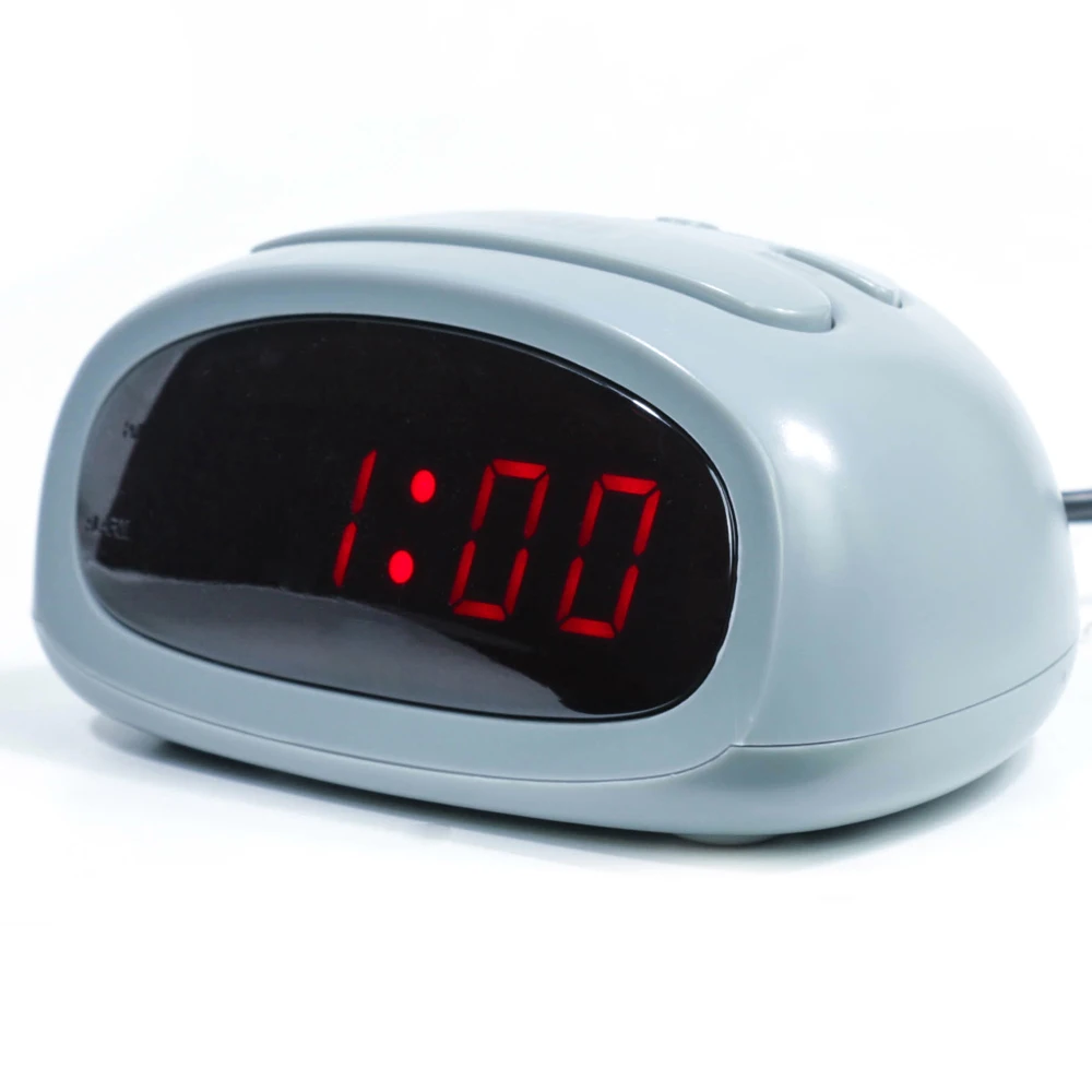 

High Quality Wholesale Price Classic LED Digital Alarm Clock FOB Digital Alarm Clock Come From Manufacturer, Light gray