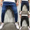 Boutique Casual Skinny Jeans Men Straight Denim Jeans / Male Pants