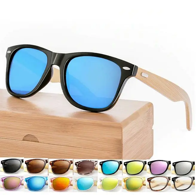 

PC bamboo sun glass men shades sunglasses newest 2022 unisex Eco Friendly custom logo polarized retro bamboo wooden sunglassesha