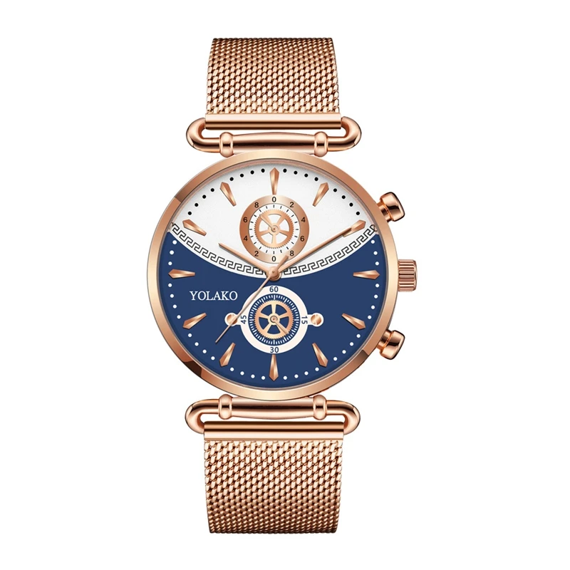 

8 Colors Gold Silver Men Women Wristwatches Stainless Steel Belt Couple Watch Large Dial Quartz Watches Unisex
