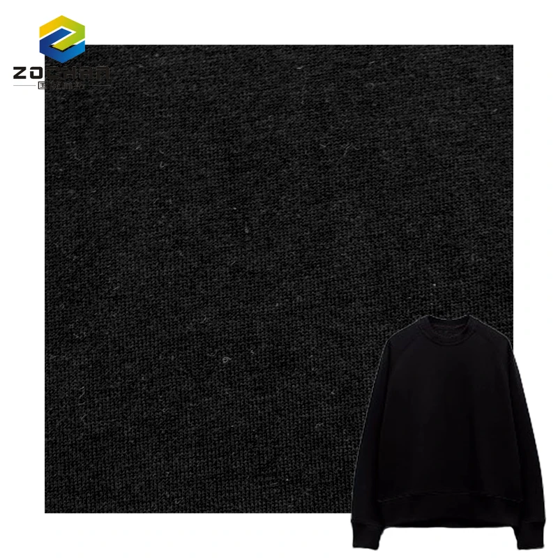 

240gsm CVC Textile 60%cotton 40%polyester brushed terry knitted fabric for fleece