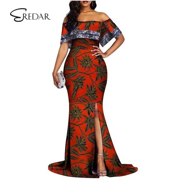 

New Style Women Colorful Daily Wedding African kitenge dress designs Dashiki Floor-Length Clothes Dress, As pictures& customized