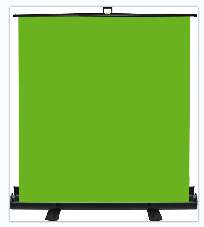 

2x2.5m Auto Pull Up Photography Green Screen Collapsible Chroma Key Panel Backdrop Big Size for Video Studio Live Game