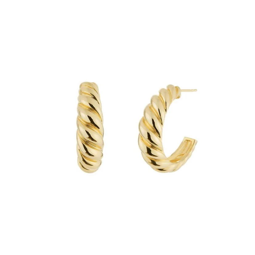 Trendy Earring Brass Croissant Fashion Jewelry