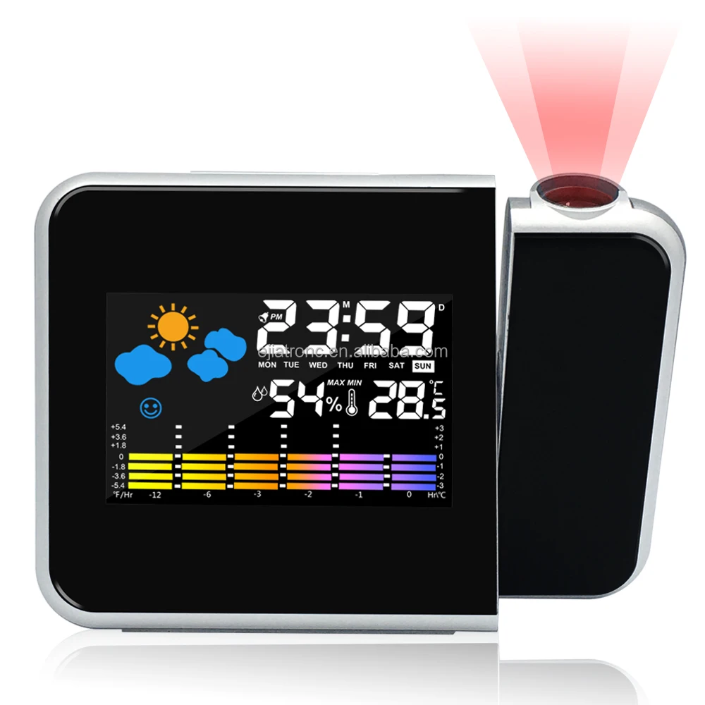 

Projection Alarm Clock with weather station,snooze,temperature,humidity