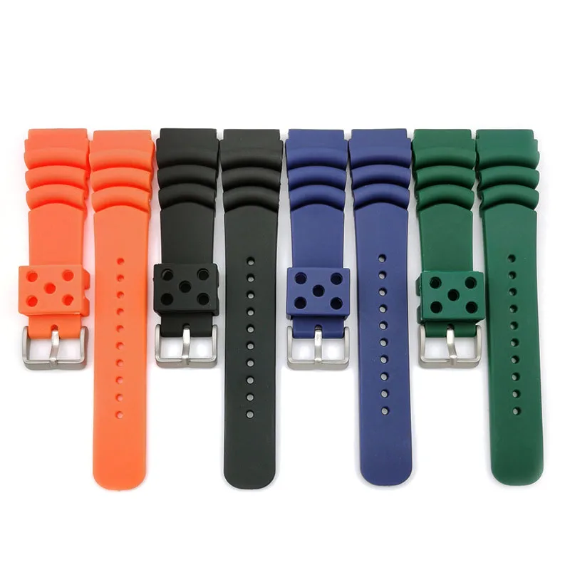 

Yunse New Rubber Wrist Watch band 20 22mm 007 Abalone TPU Watch Straps Silicone