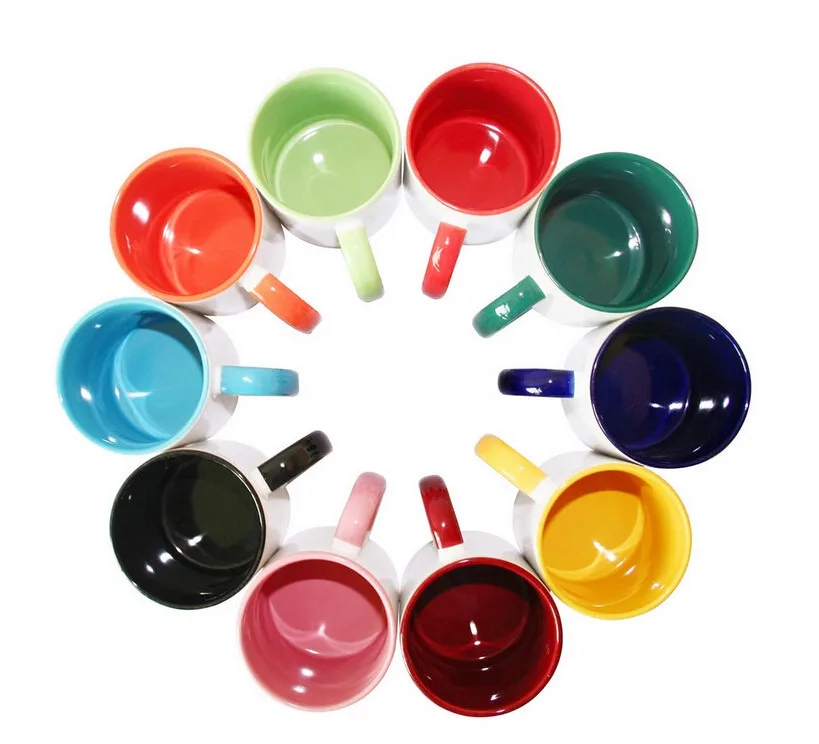 

High Quality Sublimation Inner Colourful Blank Coffee Mugs Custom Logo Colored Ceramic Mug, 12 colors